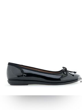 Aerosoles Black Patent Ballet Flats with Bow Size 6